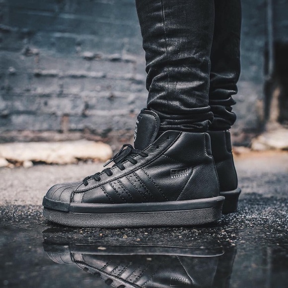 RICK OWENS | ADIDAS MASTODON PRO HIGH TOP LEATHER SNEAKERS HYPEBEAST FW16 - Picture 14 of 17